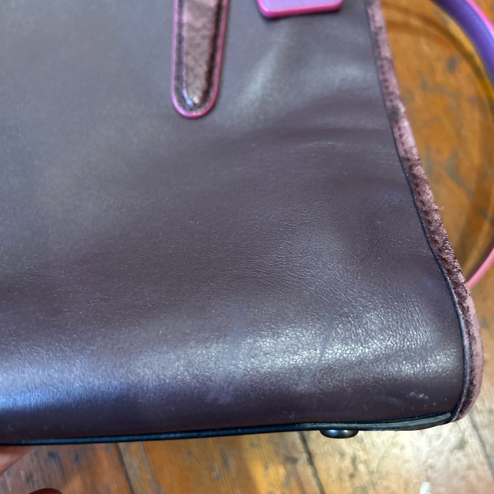 Coach Crosby Carryall* Oxblood and Exotic Leather Trim - Picture 14 of 16
